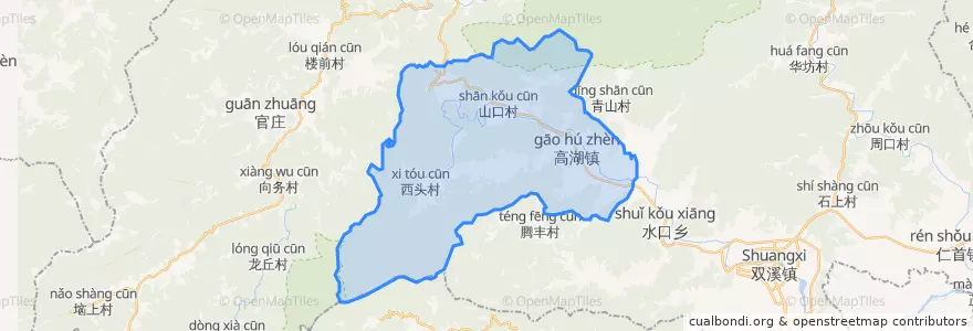 Mapa de ubicacion de 高湖镇.