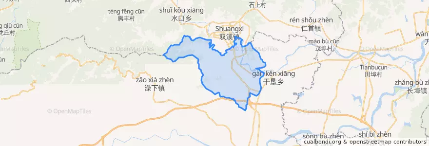 Mapa de ubicacion de 香田乡.