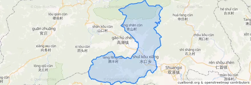 Mapa de ubicacion de 水口乡.