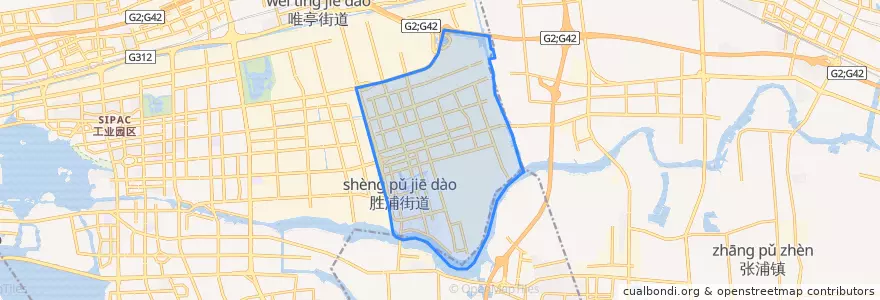 Mapa de ubicacion de 胜浦街道.