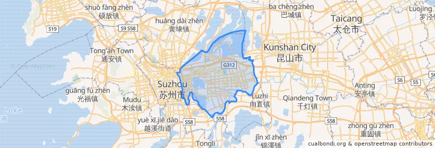 Mapa de ubicacion de 苏州工业园区.