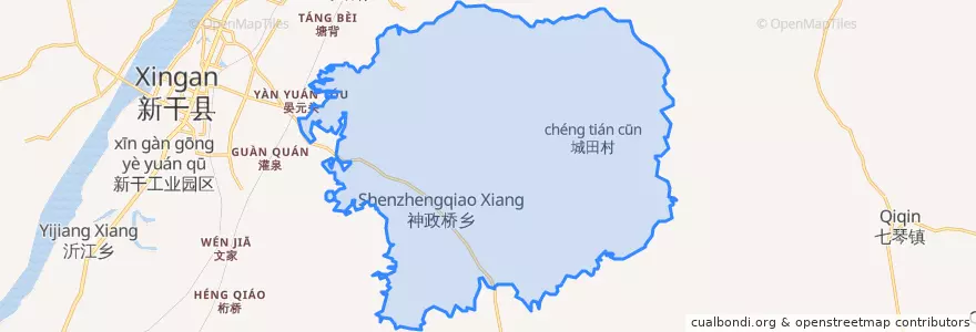 Mapa de ubicacion de 神政桥乡.
