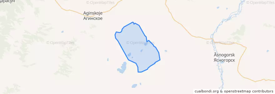Mapa de ubicacion de городское поселение Орловский.