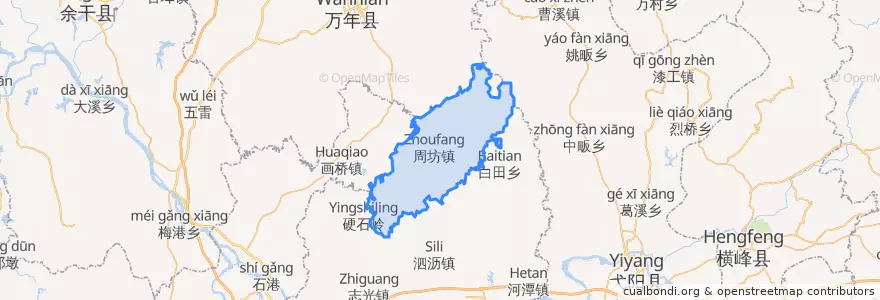 Mapa de ubicacion de 周坊镇.