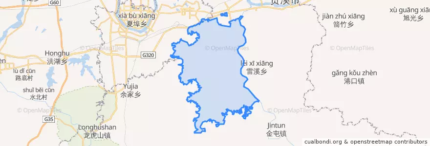 Mapa de ubicacion de 罗河镇.