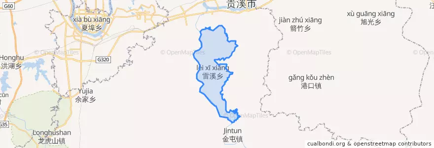 Mapa de ubicacion de 雷溪镇.