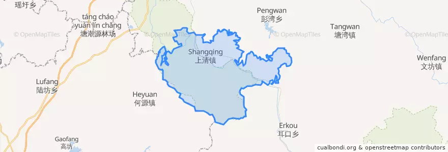 Mapa de ubicacion de 上清镇.