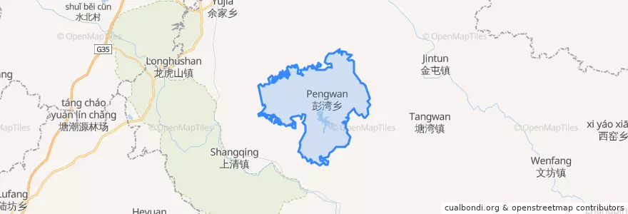 Mapa de ubicacion de 彭湾乡.