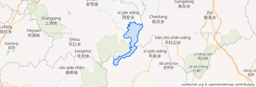Mapa de ubicacion de 樟坪畲族乡.