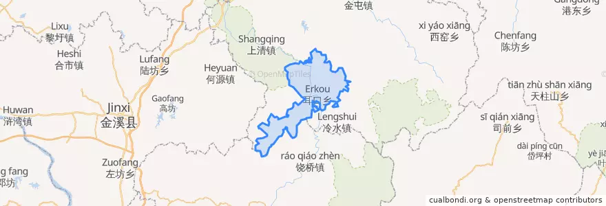 Mapa de ubicacion de 耳口乡.