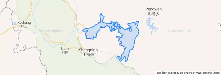 Mapa de ubicacion de 上清林场.