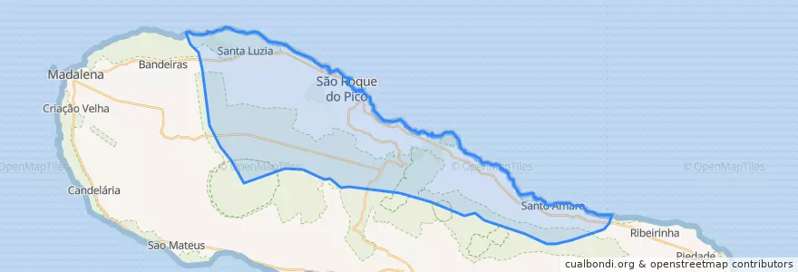Mapa de ubicacion de São Roque do Pico.