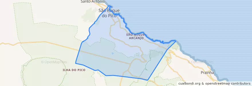 Mapa de ubicacion de São Roque do Pico.