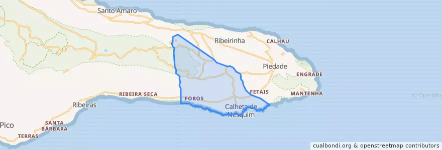 Mapa de ubicacion de Calheta de Nesquim.