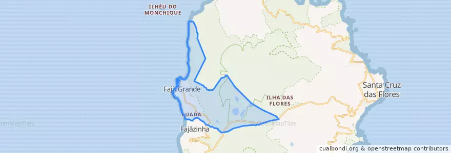 Mapa de ubicacion de Fajã Grande.