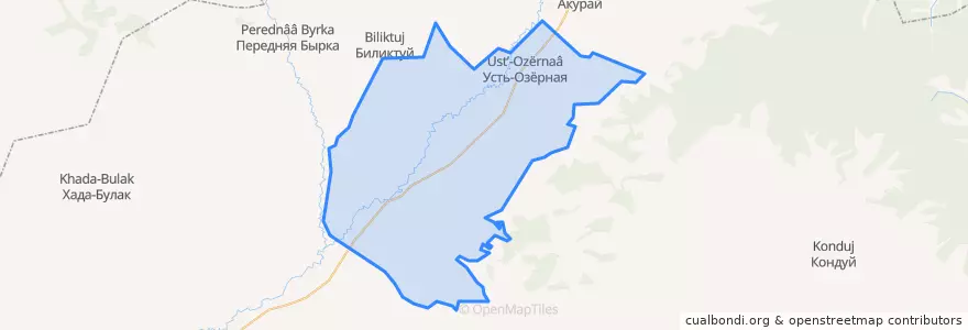Mapa de ubicacion de Усть-Озёрское сельское поселение.