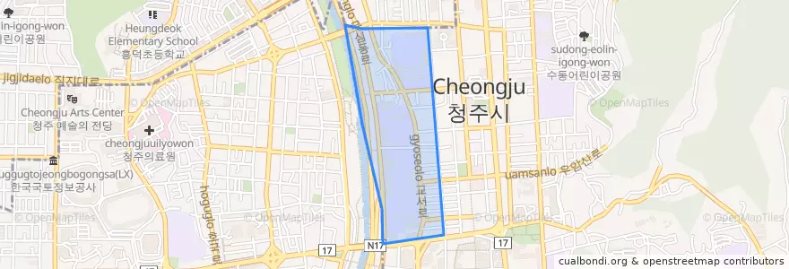 Mapa de ubicacion de 영동.