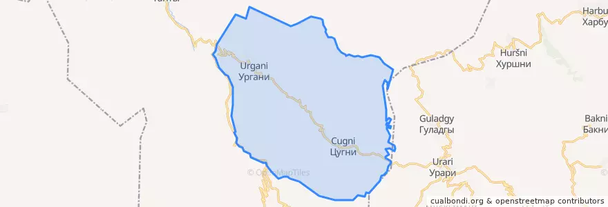 Mapa de ubicacion de Цугнинский сельсовет.