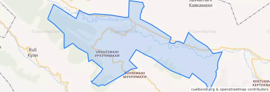 Mapa de ubicacion de Урхучимахинский сельсовет.