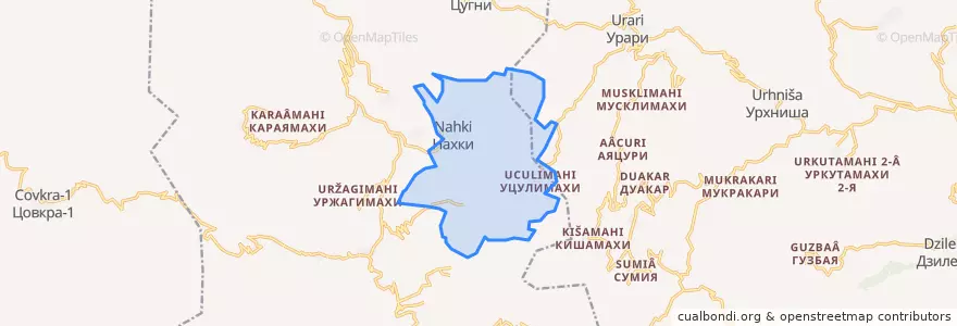 Mapa de ubicacion de Нахкинский сельсовет.
