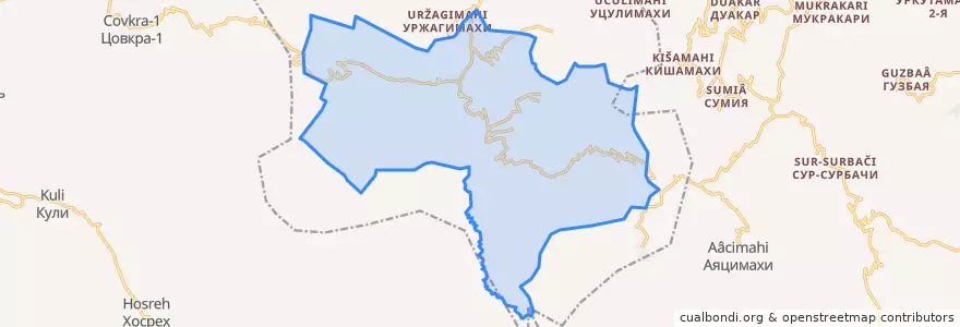Mapa de ubicacion de Кассагумахинский сельсовет.