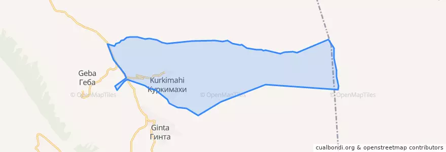 Mapa de ubicacion de сельское поселение Село Куркимахи.