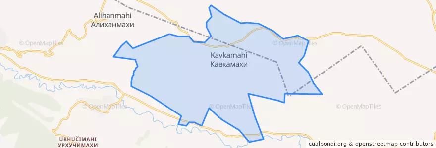 Mapa de ubicacion de сельское поселение Село Кавкамахи.