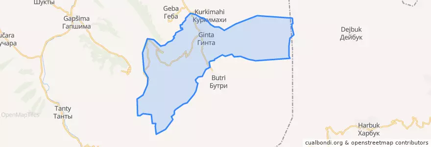 Mapa de ubicacion de сельское поселение Село Гинта.