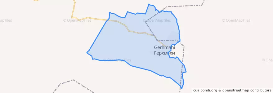 Mapa de ubicacion de сельское поселение Село Герхмахи.