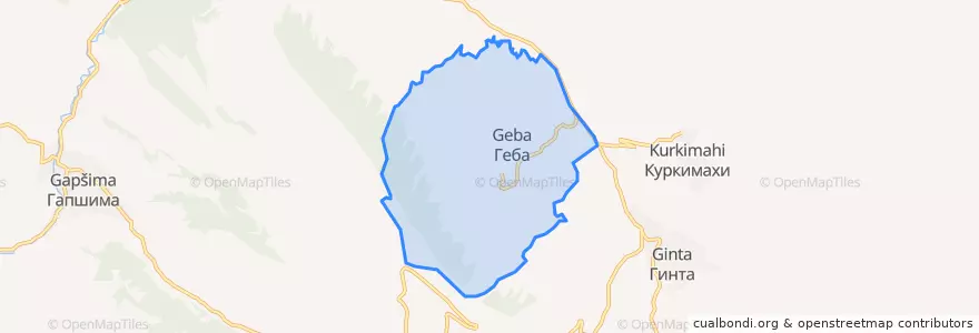 Mapa de ubicacion de сельское поселение Село Геба.