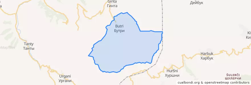 Mapa de ubicacion de сельское поселение Село Бутри.