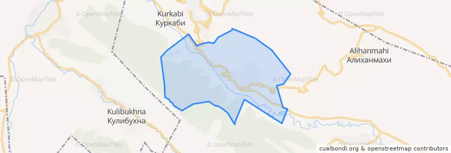 Mapa de ubicacion de сельское поселение Село Аметеркмахи.