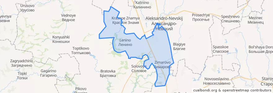 Mapa de ubicacion de Борисовское сельское поселение.