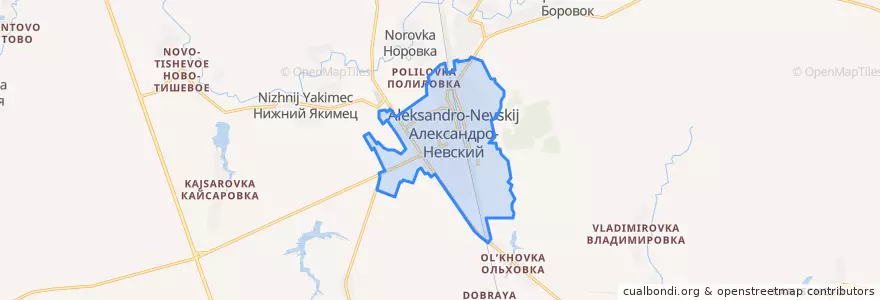 Mapa de ubicacion de Александро-Невское городское поселение.