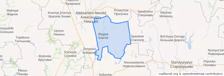 Mapa de ubicacion de Благовское сельское поселение.