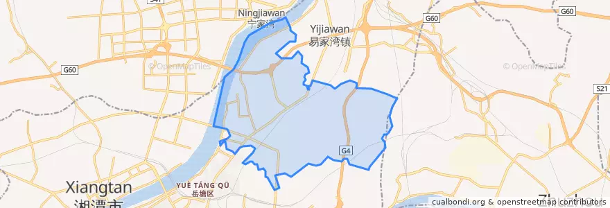 Mapa de ubicacion de 荷塘乡.
