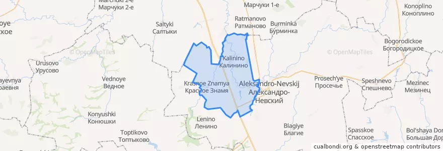 Mapa de ubicacion de Нижнеякимецкое сельское поселение.