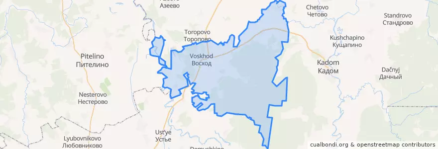 Mapa de ubicacion de Восходское сельское поселение.