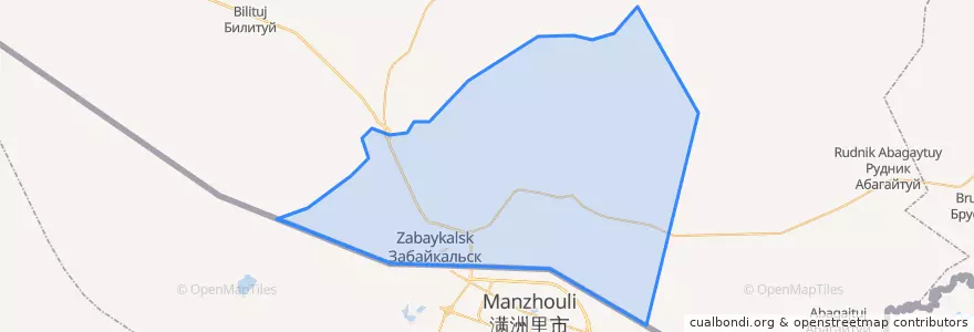 Mapa de ubicacion de Забайкальское городское поселение.