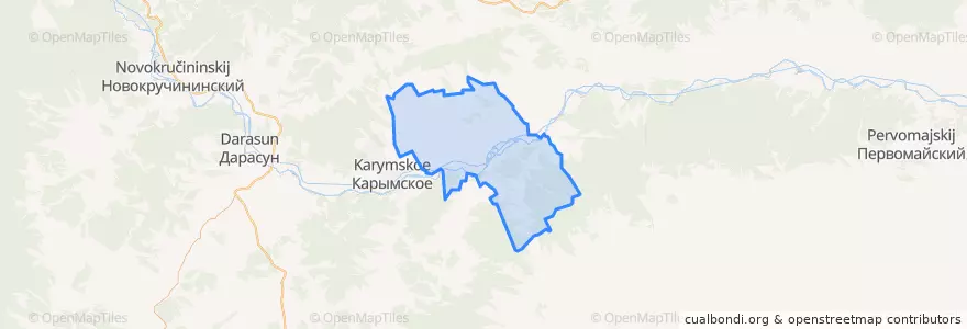 Mapa de ubicacion de Кайдаловское сельское поселение.