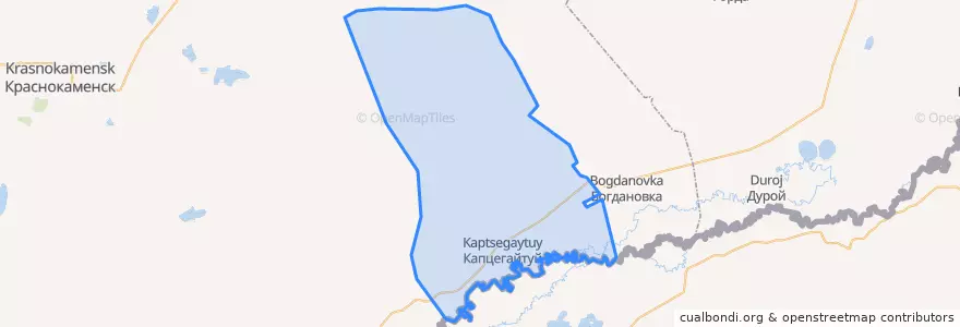 Mapa de ubicacion de Капцегайтуйское сельское поселение.