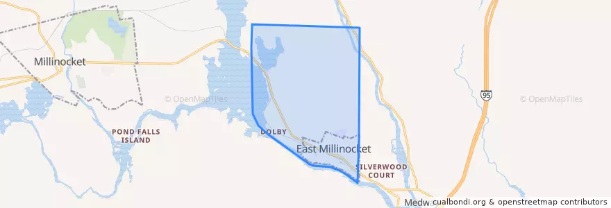 Mapa de ubicacion de East Millinocket.