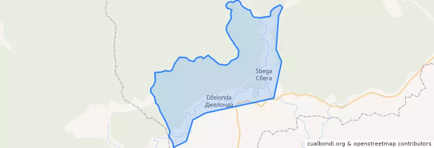 Mapa de ubicacion de Сбегинское сельское поселение.
