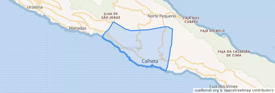 Mapa de ubicacion de Calheta.