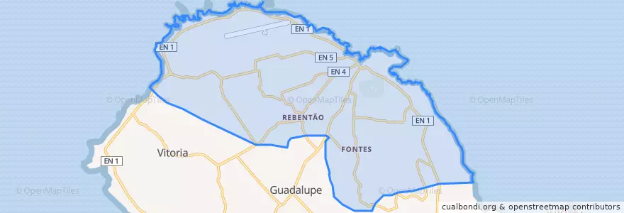 Mapa de ubicacion de Santa Cruz da Graciosa.