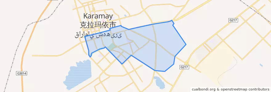 Mapa de ubicacion de 昆仑路街道.