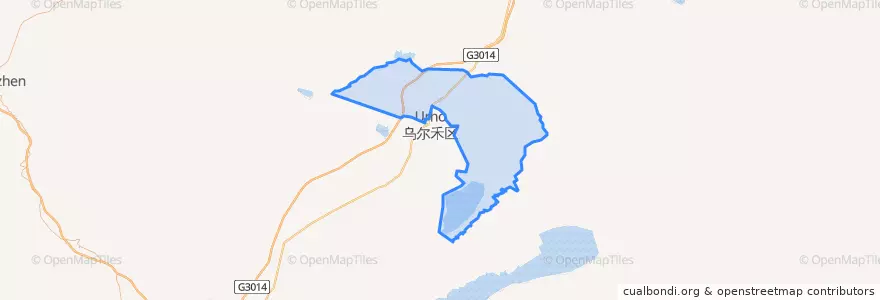 Mapa de ubicacion de 乌尔禾镇.