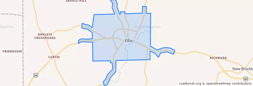 Mapa de ubicacion de Elba.