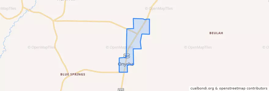 Mapa de ubicacion de Onycha.