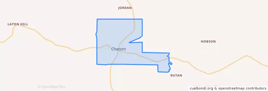 Mapa de ubicacion de Chatom.